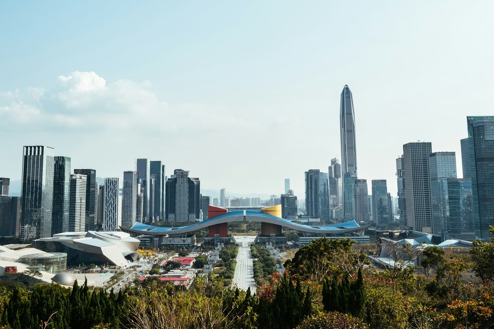 Shenzhen skyline on a clear day